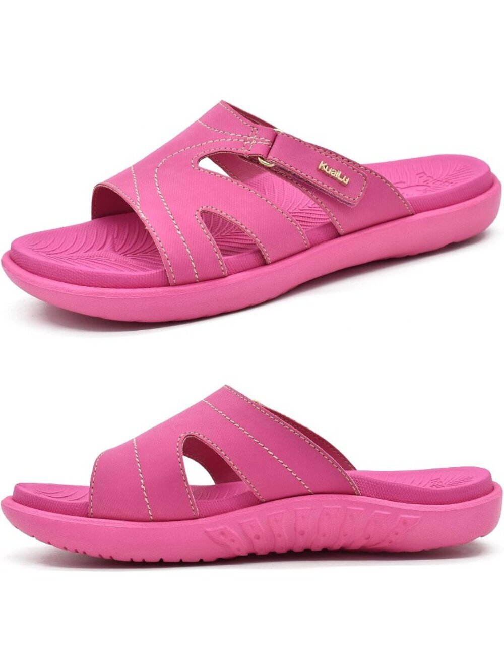 Women Hot Pink Orthotic Slides Ladies Athletic Yoga Mat Memory Foam Sandal Shoes